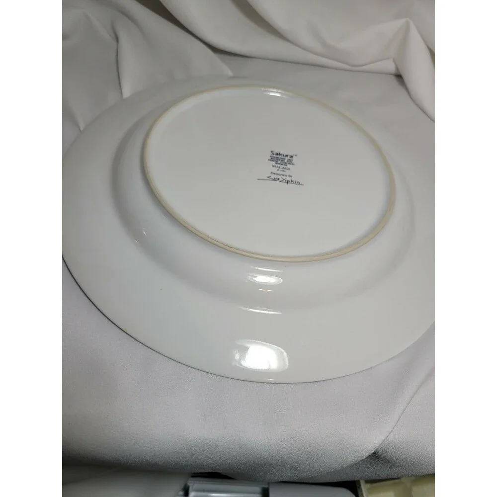 Sakura Malaga Platter 12.5” Round Stoneware by Sue Zipkin Furio Home Mesa
